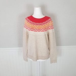 Fair Isle & Polkadot Angora Rabbit Hair Sweater